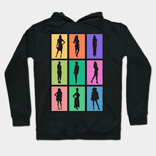 Woman Pop Art Silhouette Hoodie